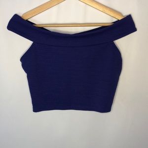 Cropped off the shoulder top